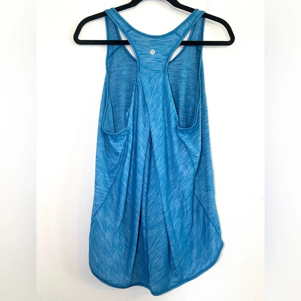 Lululemon Essential Tank Heathered Jet Set Blue Size 12 - Picture 5 of 5